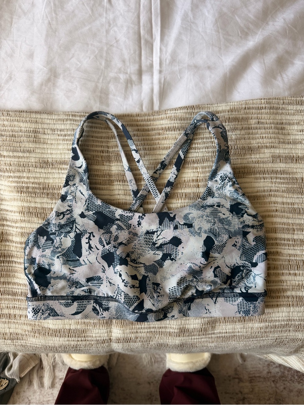 Lululemon athletica Blue and White Energy Sports Bra